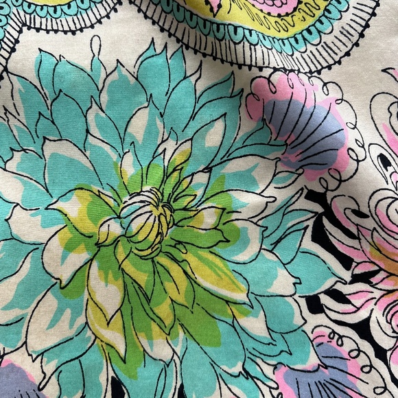Vintage Scarf Large Water Colour Flowers Floral 34" Square Hand Stitched Edge - Picture 4 of 6